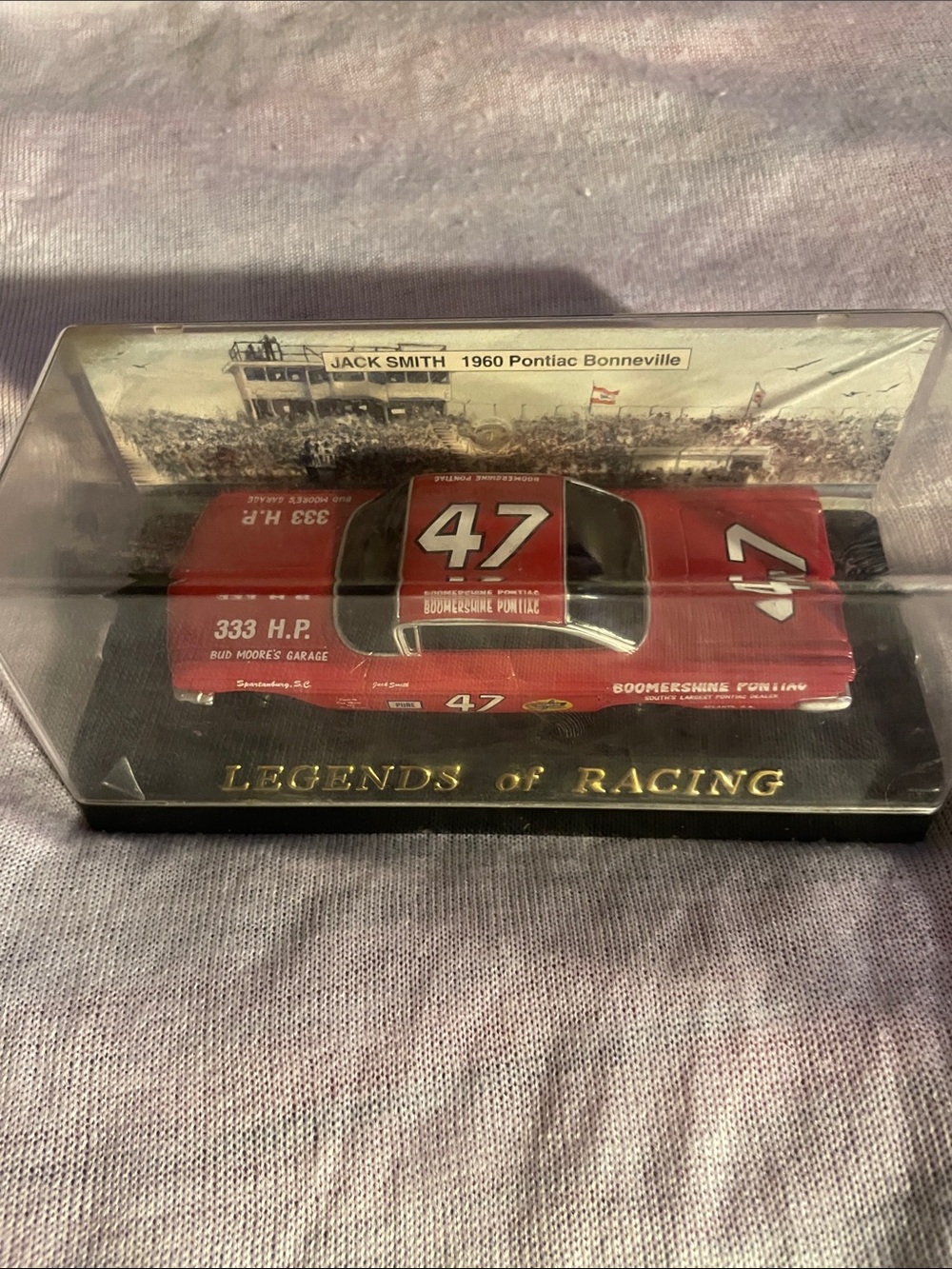 Red #47 Diecast 1960 Pontiac Bonneville Racing Car
